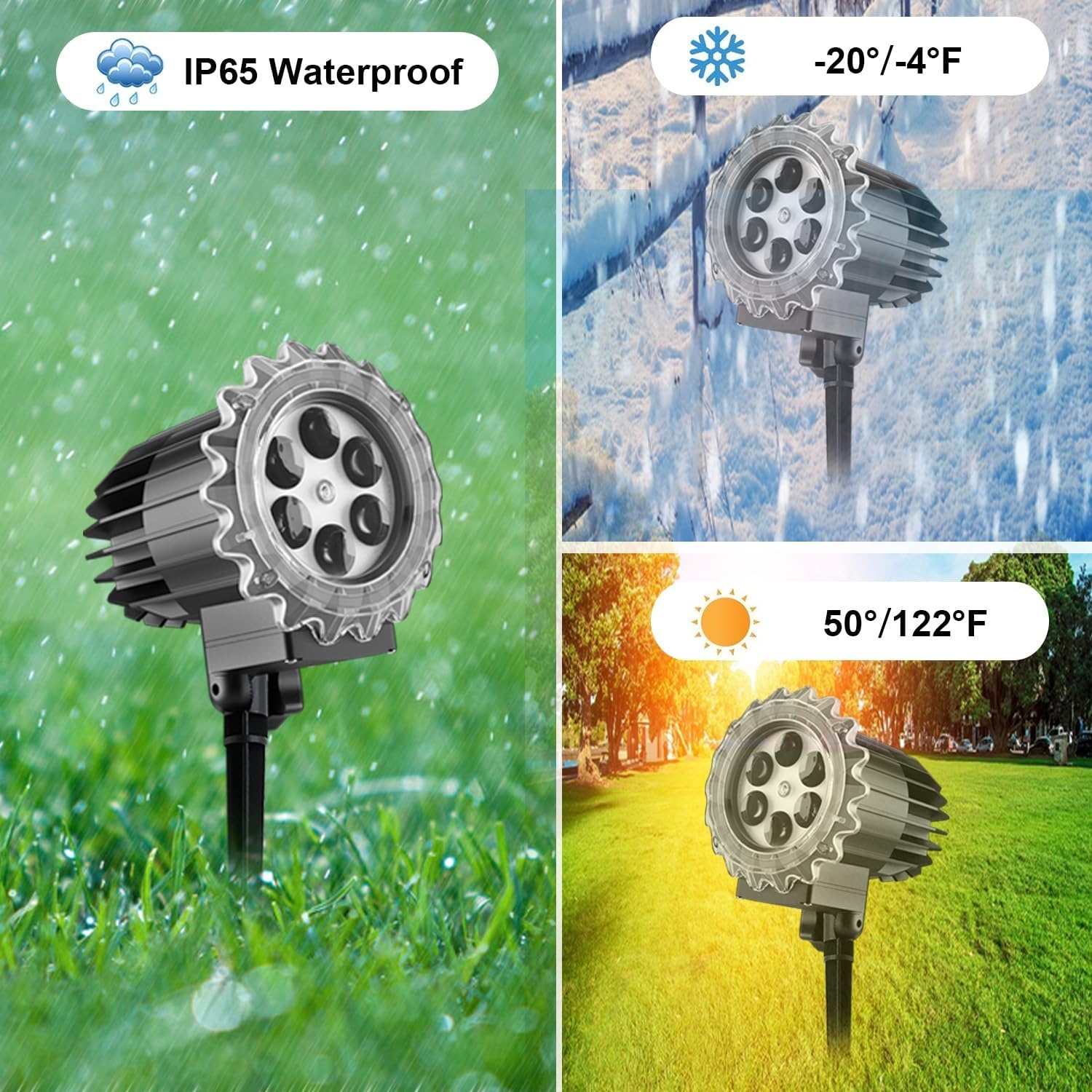 image:imageSnowflake Christmas Projector Lights Outdoor Holiday Snowfall Projector Decorations for Outside Yard House Waterproof Highlight Led Great Coveragewhite Snowflake