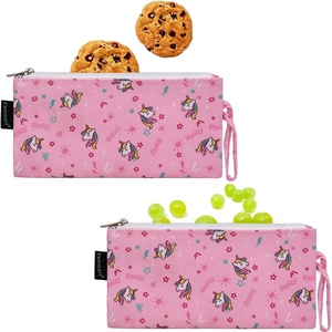 image:imageFammart Reusable Sandwich BagSnack Bag for Kids amp Adults Dual Layer Lunch Bag with Handle Washable Food Safe BPA Free 2Pack Colorful DonutSmall  2 Packs  Unicorn