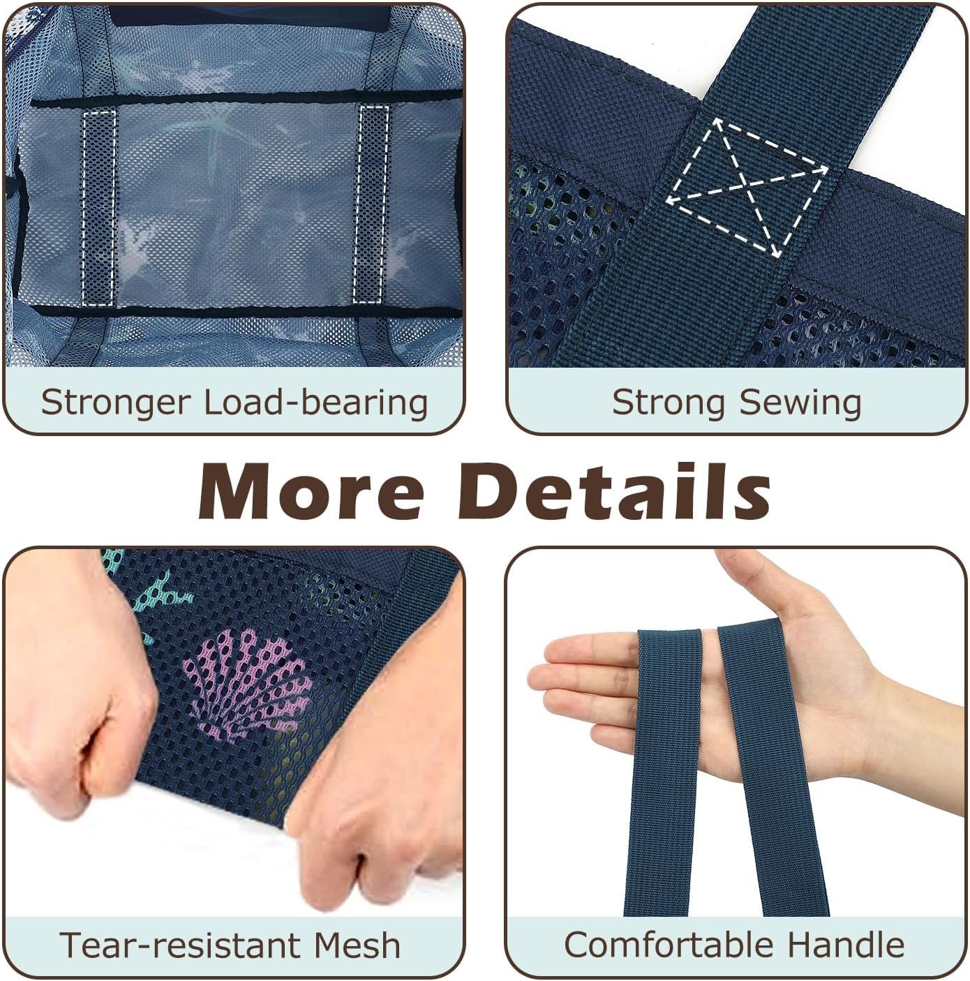 image:imageFammart Mesh Beach Bag with Zipper for Women Large Beach Tote Sandproof Toys Pool Swim Bag Travel Vacation Cruise EssentialsLarge Zipper Closure Surfboard