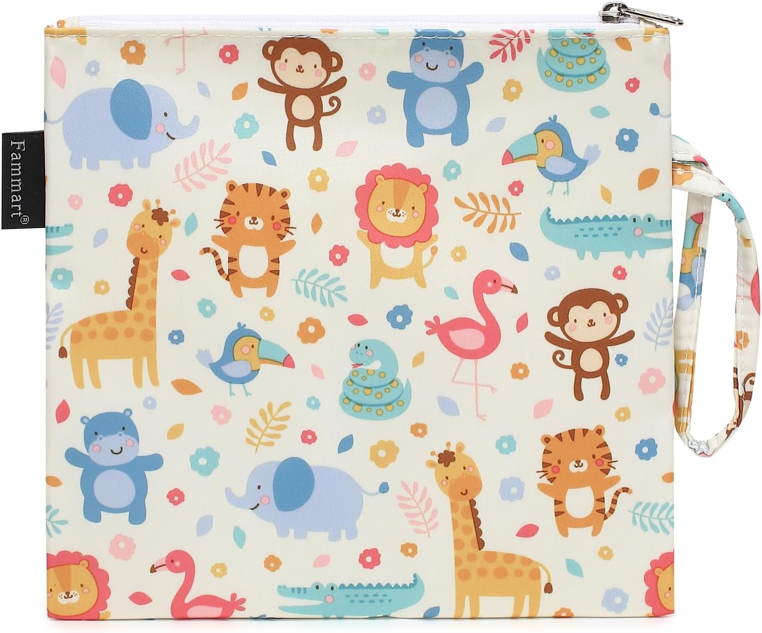image:imageFammart Reusable Sandwich BagSnack Bag for Kids amp Adults Dual Layer Lunch Bag with Handle Washable Food Safe BPA Free 1Pack AstronautLarge 1 Pack Zoo