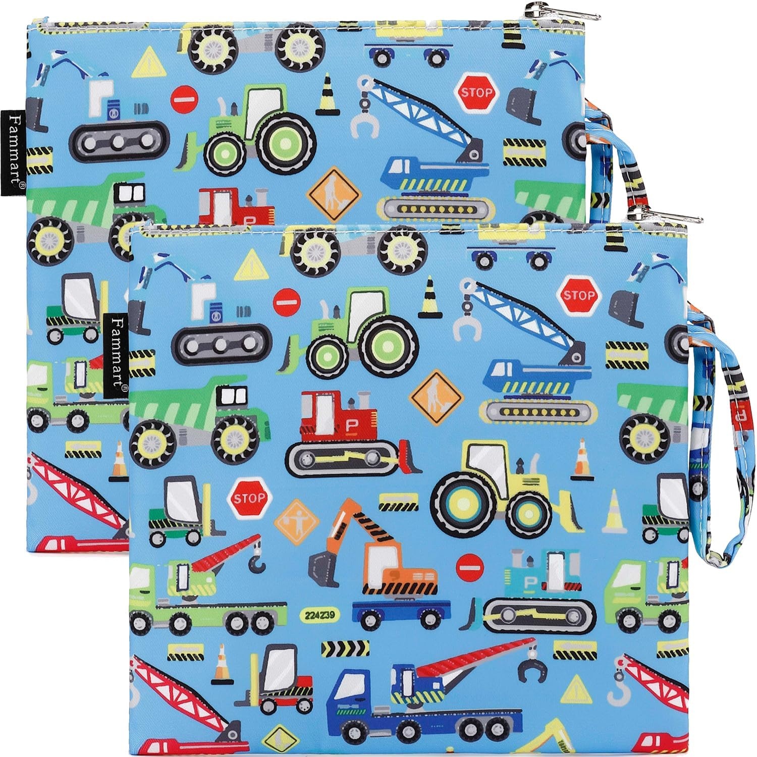 image:imageFammart Reusable Sandwich BagSnack Bag for Kids amp Adults Dual Layer Lunch Bag with Handle Washable Food Safe BPA Free 1Pack AstronautLarge 2 Packs Car