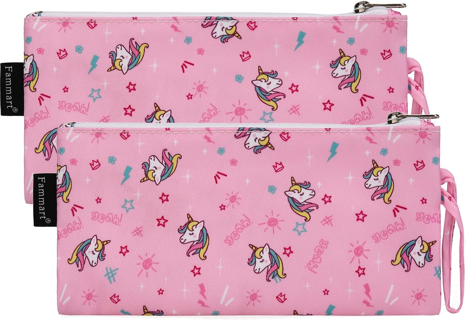 image:imageFammart Reusable Sandwich BagSnack Bag for Kids amp Adults Dual Layer Lunch Bag with Handle Washable Food Safe BPA Free 1Pack AstronautSmall 2 Packs Unicorn