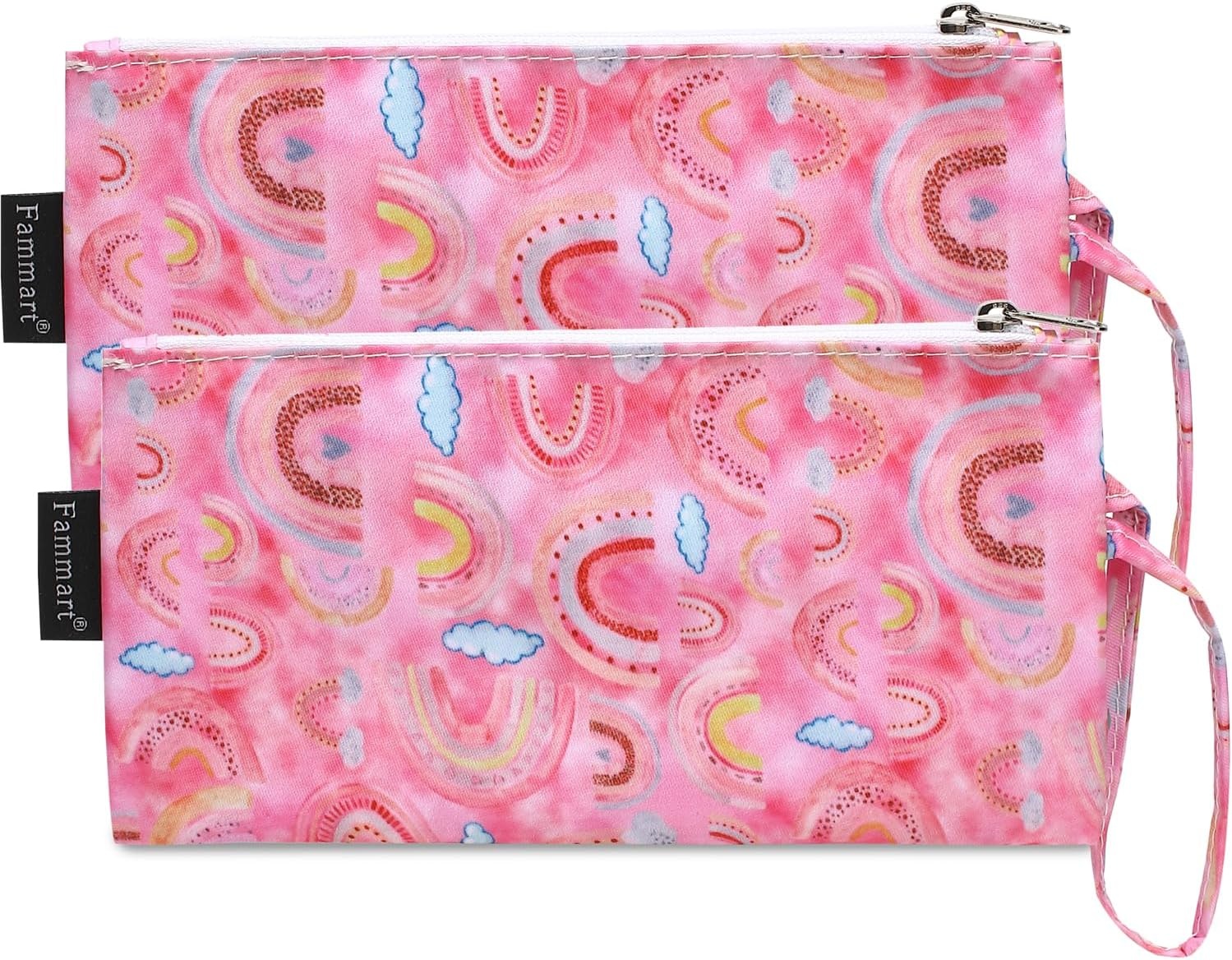 image:imageFammart Reusable Sandwich BagSnack Bag for Kids amp Adults Dual Layer Lunch Bag with Handle Washable Food Safe BPA Free 1Pack AstronautSmall 2 Packs Rainbow