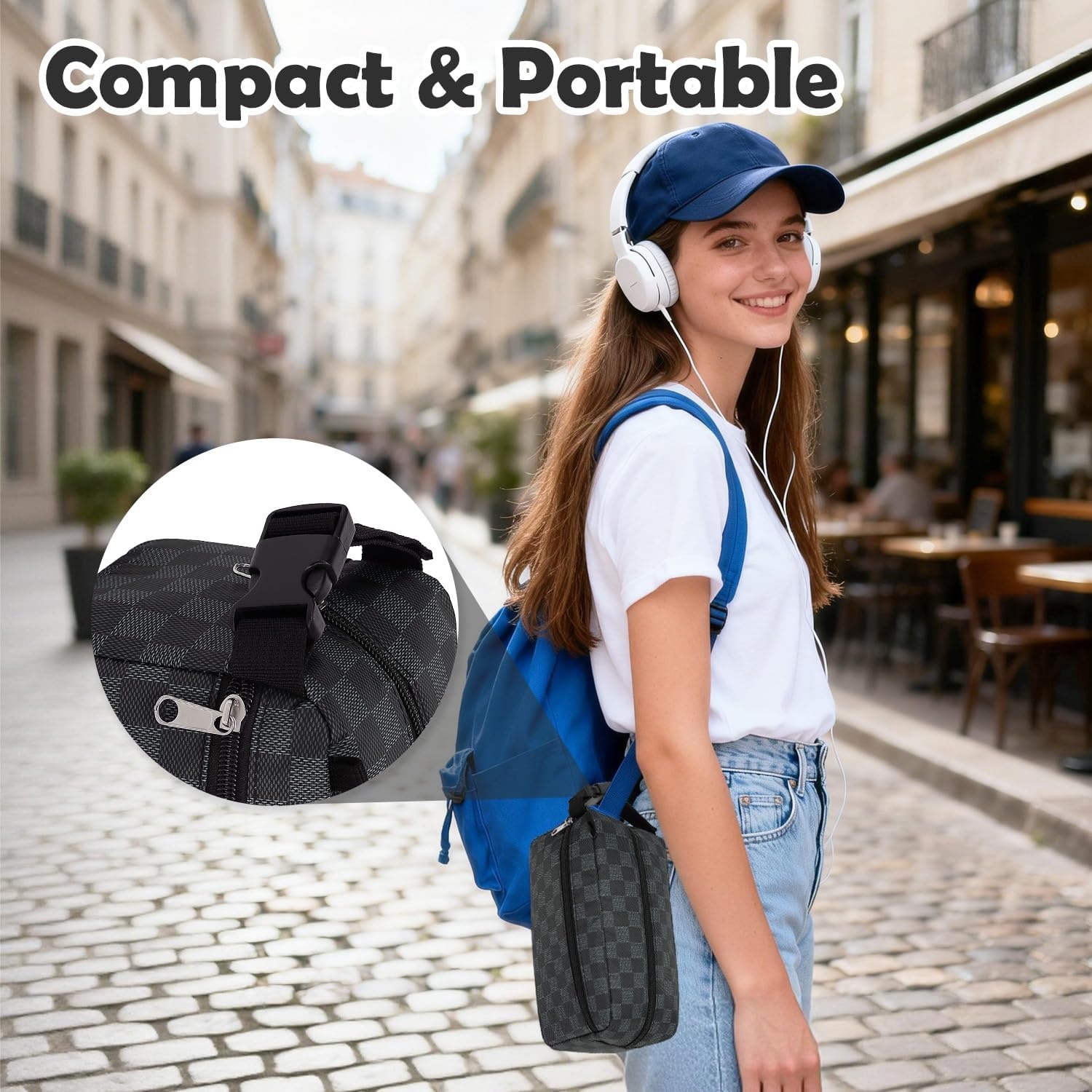image:imageFammart Reusable Sandwich BagSnack Bag for Kids amp Adults Dual Layer Lunch Bag with Handle Washable Food Safe BPA Free 1Pack Astronautwith Ice Packs Checkered Gray