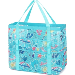 image:imageFammart Mesh Beach Bag for Women Large Beach Toy Pool Bag with Zipper Pocket SandProof Cruise Essentials 2026 Family TravelLarge  Beach Element