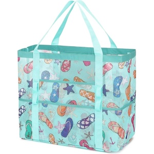 image:imageFammart Mesh Beach Bag for Women Large Beach Toy Pool Bag with Zipper Pocket SandProof Cruise Essentials 2026 Family TravelLarge  Slipper