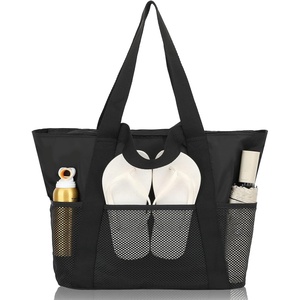 image:imageFammart Mesh Beach Bag for Women Large Beach Toy Pool Bag with Zipper Pocket SandProof Cruise Essentials 2026 Family TravelLarge  Waterproof  Black