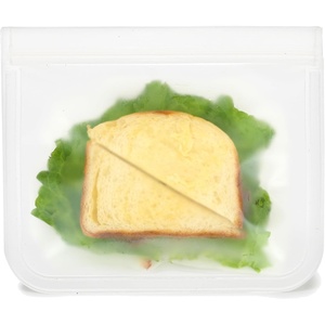image:imageFammart Reusable Sandwich BagSnack Bag for Kids amp Adults Dual Layer Lunch Bag with Handle Washable Food Safe BPA Free 1Pack AstronautLarge  1 Pack  Clear
