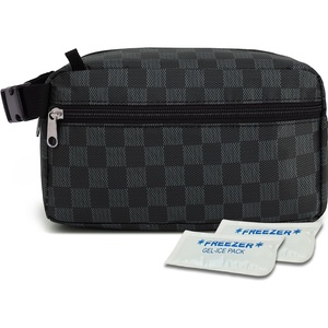 image:imageFammart Reusable Sandwich BagSnack Bag for Kids amp Adults Dual Layer Lunch Bag with Handle Washable Food Safe BPA Free 1Pack Astronautwith Ice Packs  Checkered Gray