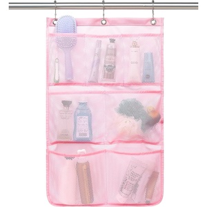 image:imageFammart Adhesive Shower Caddy 5Pack Rustproof Stainless Steel Bathroom Organizer with 28 Hooks NoDrill Large Capacity Shower Shelves for Bathroom Storage amp Home Dcor BlackHanging Type  1 Pack  Pink