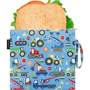 image:imageFammart Reusable Sandwich BagSnack Bag for Kids amp Adults Dual Layer Lunch Bag with Handle Washable Food Safe BPA Free 1Pack CarLarge  1 Pack  Car