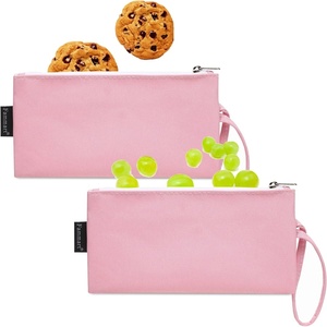 image:imageFammart Reusable Sandwich BagSnack Bag for Kids amp Adults Dual Layer Lunch Bag with Handle Washable Food Safe BPA Free 1Pack CarSmall  2 Packs  Pink